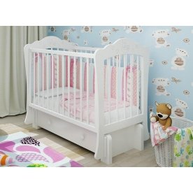 Кроватка Амалия 3 маятником и ящиком