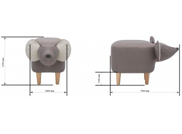 Пуф Leset Mouse Combi