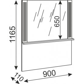 Зеркало для туалетного столика Тиффани М37