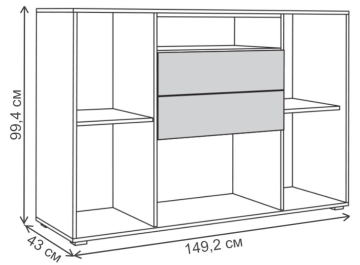 Модульная гостиная Бэль комплектация 2