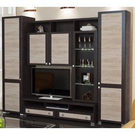Стенка для гостиной Фиджи (комплектация 35) венге цаво / дуб сонома