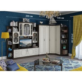 Гостиная Альберт 5-02 венге / дуб беленый