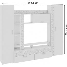 Гостиная Монро комплектация 1 белый
