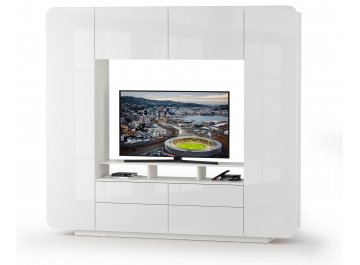 Готовая гостиная Румба белый / белый глянец