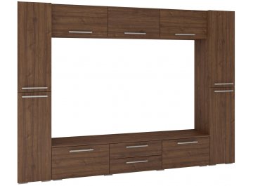 Готовая гостиная Эстет 3 КМП СН.003.2564-01 орех селект каминный