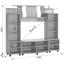 Готовая гостиная Зефир люкс