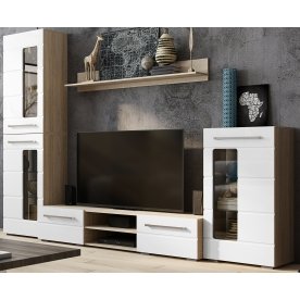 Модульная гостиная Милан дуб комплектация 1