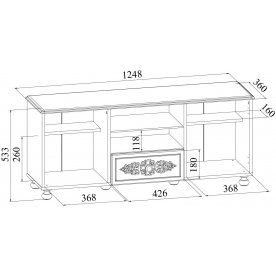 Модульная гостиная Ассоль комплектация 7