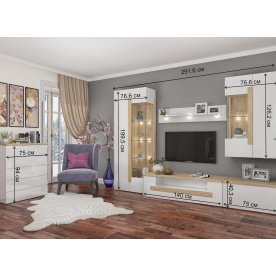 Модульная гостиная Куба c-3 композиция №3 комплектация 7