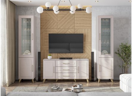 Модульная гостиная Антеро кашемир / шампань комплектация 4