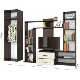 Модульная гостиная Оскар-15 венге / сосна скандинавия