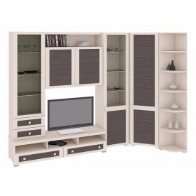 Стенка для гостиной Фиджи (комплектация 17) дуб белфорт / каналы дуба