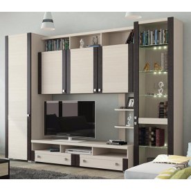 Стенка для гостиной Фиджи (комплектация 21) дуб белфорт