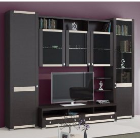 Стенка для гостиной Фиджи (комплектация 29) венге цаво