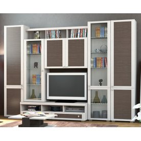 Стенка для гостиной Фиджи (комплектация 2) дуб белфорт / каналы дуба