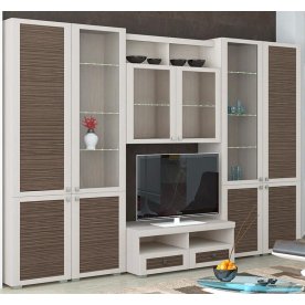 Стенка для гостиной Фиджи (комплектация 31) дуб белфорт / каналы дуба