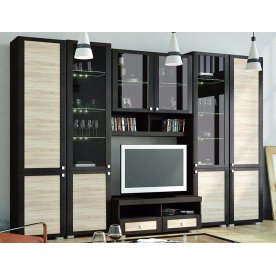 Стенка для гостиной Фиджи (комплектация 31) венге цаво / дуб сонома