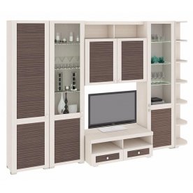 Стенка для гостиной Фиджи (комплектация 38) дуб белфорт / каналы дуба