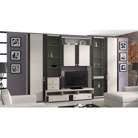 Стенка для гостиной Фиджи (комплектация 4) дуб белфорт / дуб белфорт