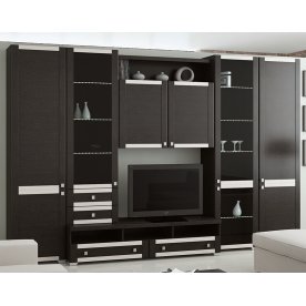 Стенка для гостиной Фиджи (комплектация 4) венге цаво / венге цаво