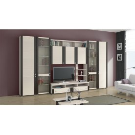 Стенка для гостиной Фиджи (комплектация 5) дуб белфорт / дуб белфорт