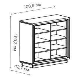 Тумба AREKA S131-KOM4D дуб венге / дуб венге магия