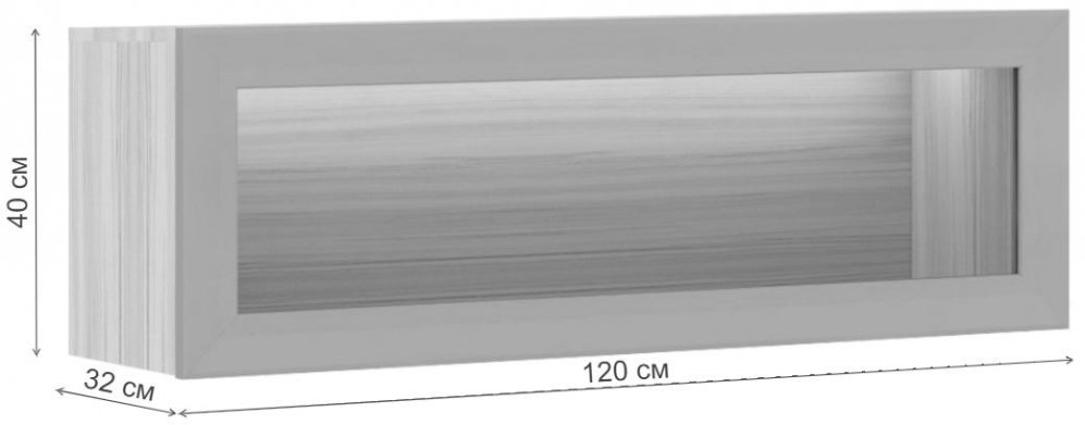 Шкаф навесной Оранта ПН-ФС ШК шамони / карамель