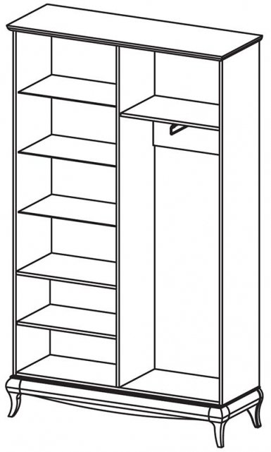 Шкаф комбинированный Гармония МН-120-10 крем / патина