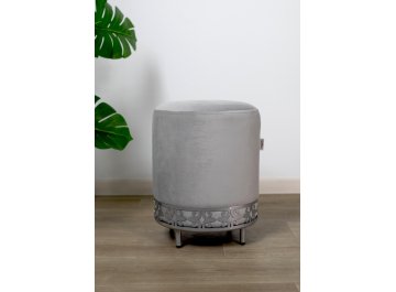 Банкетка Sheffilton SHT-B20-1 Серое облако/хром лак