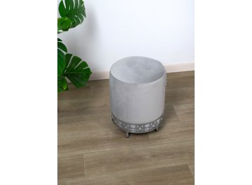 Банкетка Sheffilton SHT-B20-1 Серое облако/хром лак