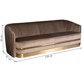 Диван 87YY-1890-3 BRN