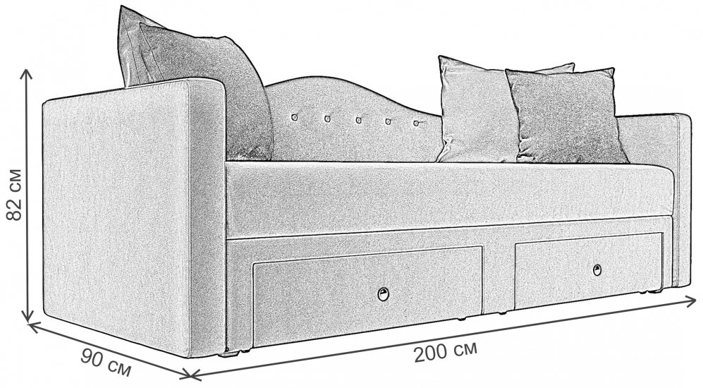 Диван Дельта-М рогожка коричневый / бежевый