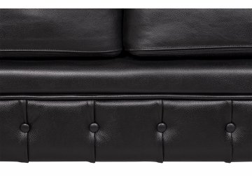 Диван из черной кожи Chesterfield Black Leather 2S