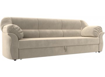 Диван Карнелла бежевый микровельвет