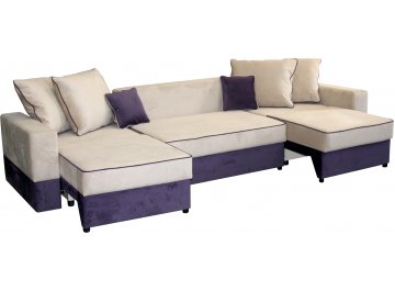 Диван-кровать Бостон 2800 вариант 2 бежево-фиолетовый