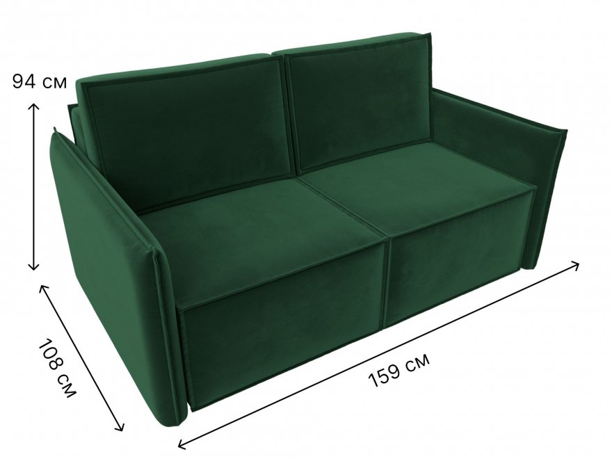 Диван Либерти велюр зеленый