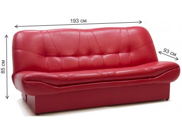 Диван Лион Morgan malina экокожа красный