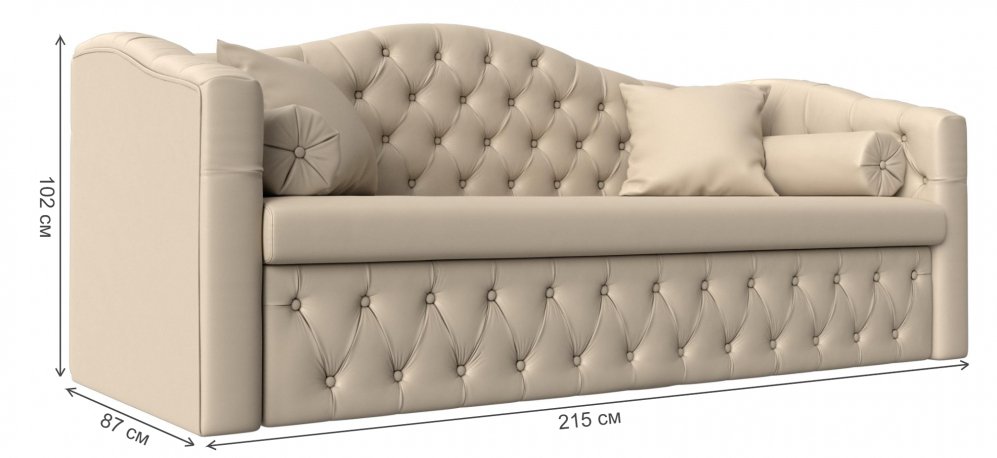 Диван Мечта бежевая экокожа