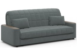 Диван Moon Family №018 160х200 ППУ серый велюр 74-4 /дуб галиано