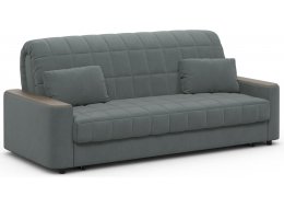 Диван Moon Family №018 180х200 НПБ серый велюр 74-4 /дуб галиано