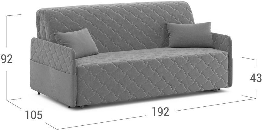 Диван Moon Family 119 / Н30XL Lux v1+(2)65 v1 004902 велюр серый 74-4