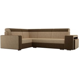 Диван угловой Мустанг с двумя пуфами