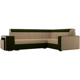 Диван угловой Мустанг с двумя пуфами