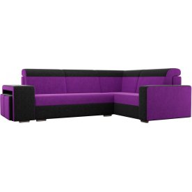 Диван угловой Мустанг с двумя пуфами