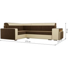 Диван угловой Мустанг с двумя пуфами