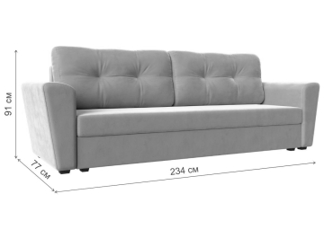 Диван-кровать Амстердам Лайт черный велюр