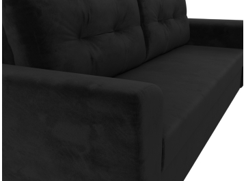 Диван-кровать Амстердам Лайт черный велюр