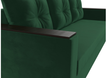 Диван-кровать Атланта без стола зеленый велюр