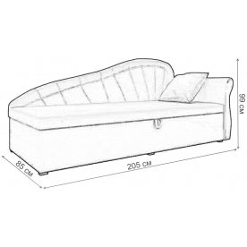 Диван-тахта Анжелика правый