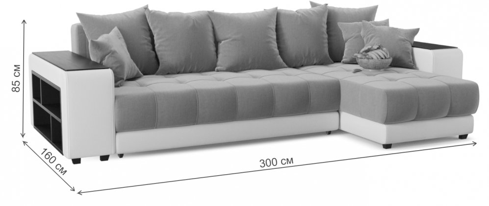 Диван угловой Кендрик правый brown